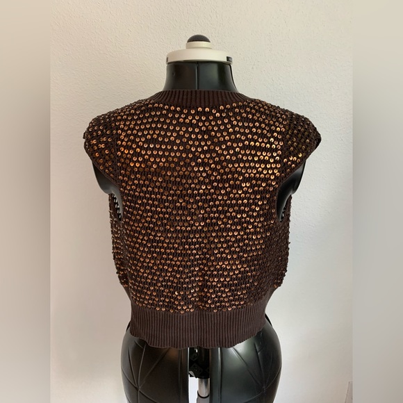 Little Brown Sparkle Shrug - Picture 3 of 16
